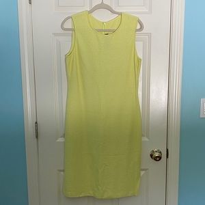 Yellow Sleeveless St John Dress